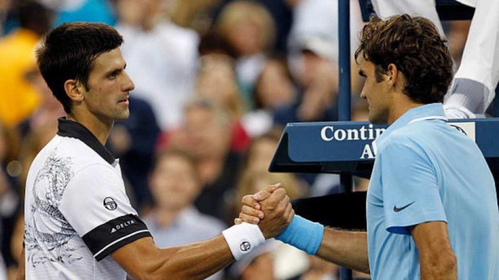 Novak Djokovic and Roger Federer