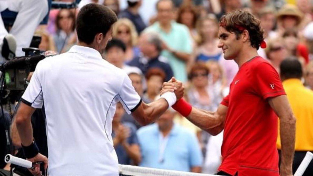 Novak Djokovic and Roger Federer