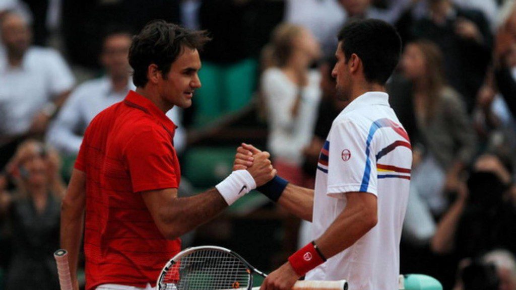 Novak Djokovic and Roger Federer