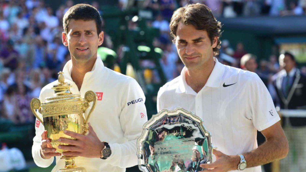 Novak Djokovic and Roger Federer