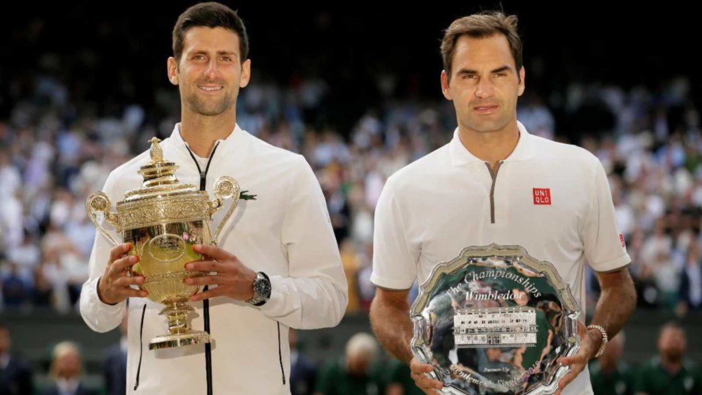 Novak Djokovic and Roger Federer