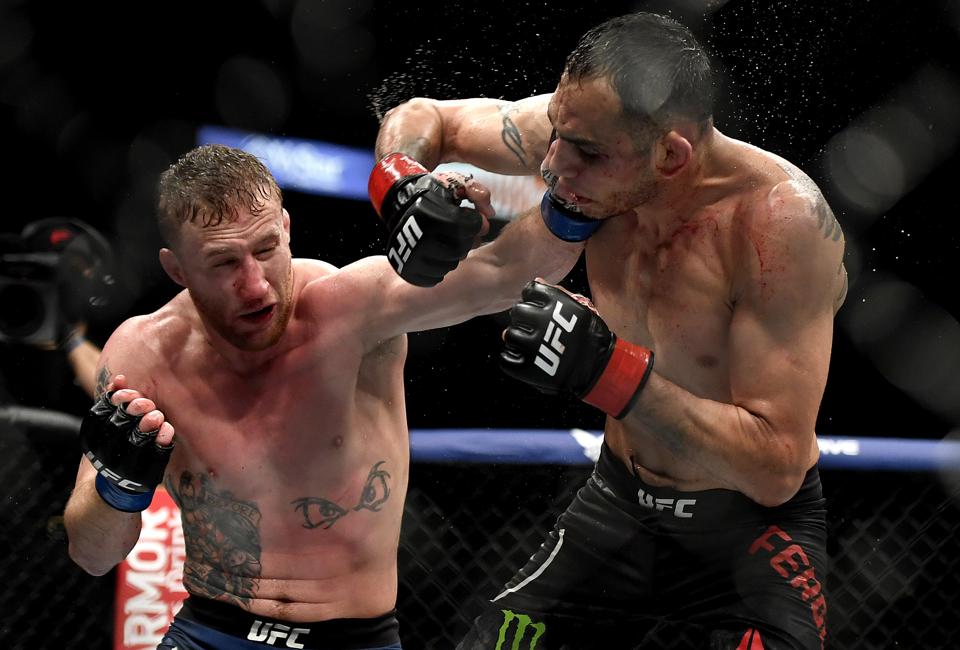 Justin Gaethje shrugs off brutal head kick like ‘real-life Terminator’ 1 Gaethje vs Ferguson
