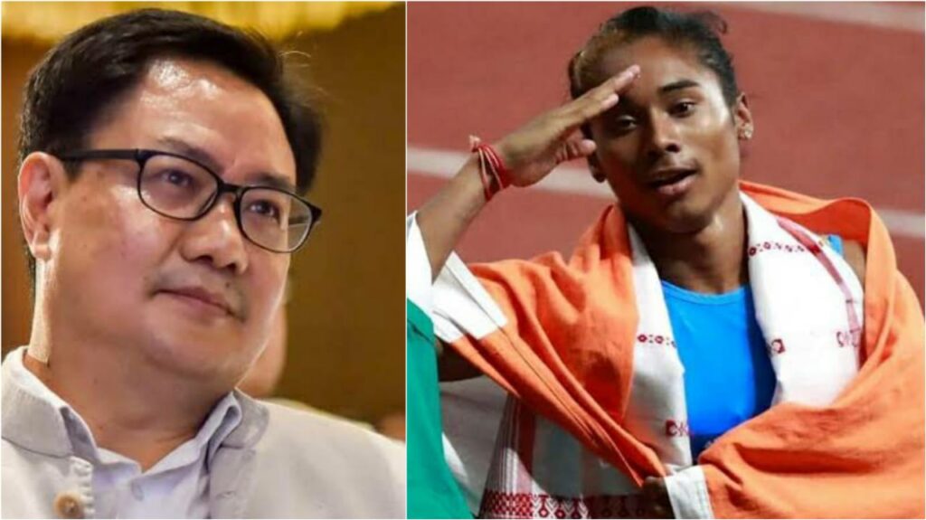 Kiren Rijiju With Hima Das