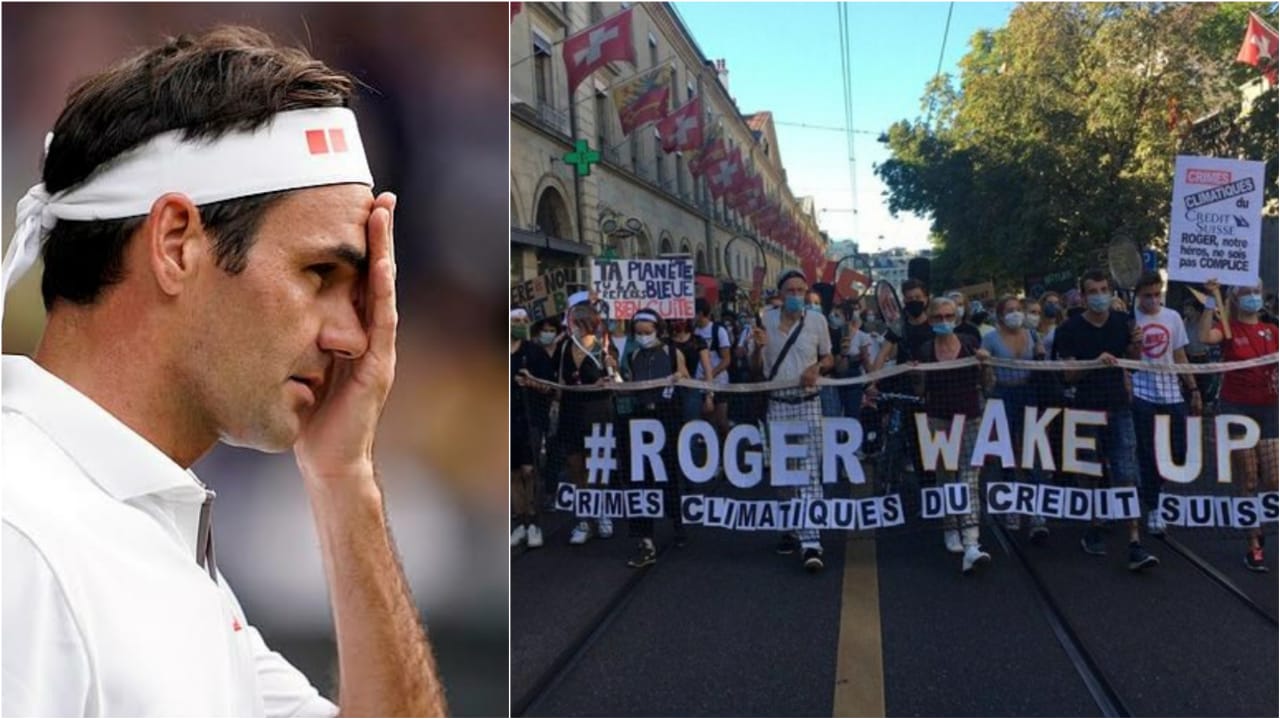 “Roger Wake Up” Massive protests against Roger Federer as people ask him to take a stand on climate change