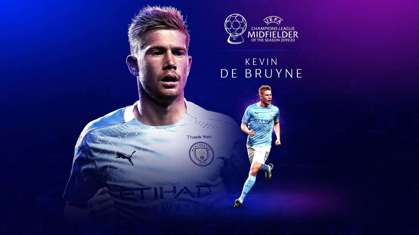 Kevin De Bruyne is named UEFA Midfielder of the Year