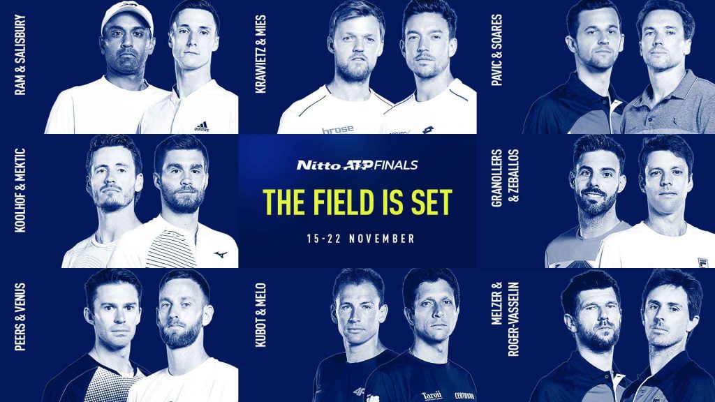 All ATP Finals duos aiming for year-end No.1 doubles ranking 1 doubles field is set nitto atp finals 2020 melzer roger vasselin