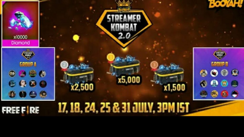 Garena Announces Two Official Online Tournaments Streamer Kombat 5.0 and BOOYAH! Cup 1 free fire 2
