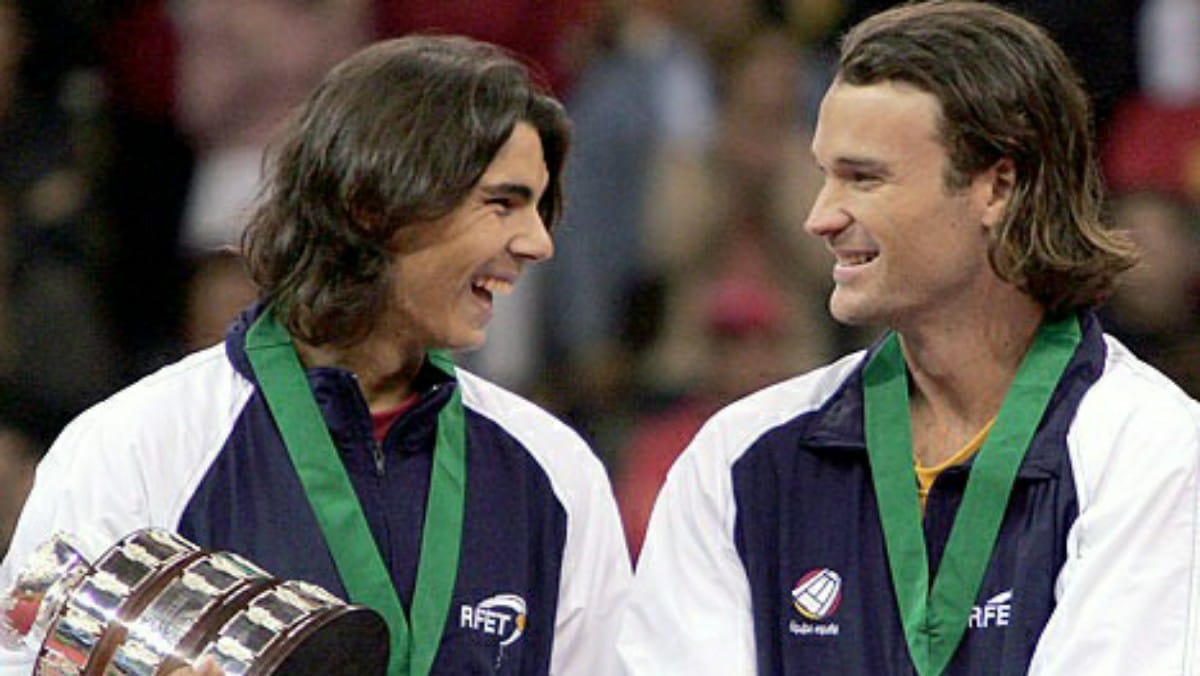 Rafael Nadal feels Carlos Moya deserves the credit for the iconic David Cup 2004 victory