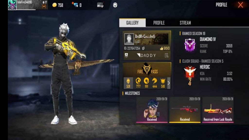 Daddy Calling vs Ajjubhai in Free Fire: Stat comparison and more 2 Daddy calling vs Ajjubhai 3