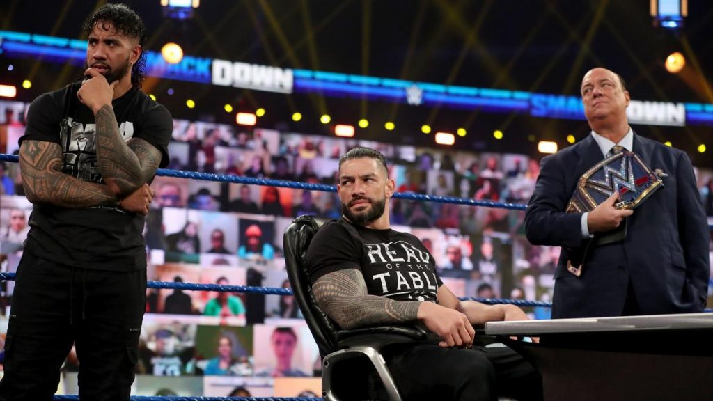 WWE Smackdown results – 15/01/2021 (Universal Championship contract signing, More Royal Rumble participants announced) 9 wwe roman reigns jey uso paul heyman