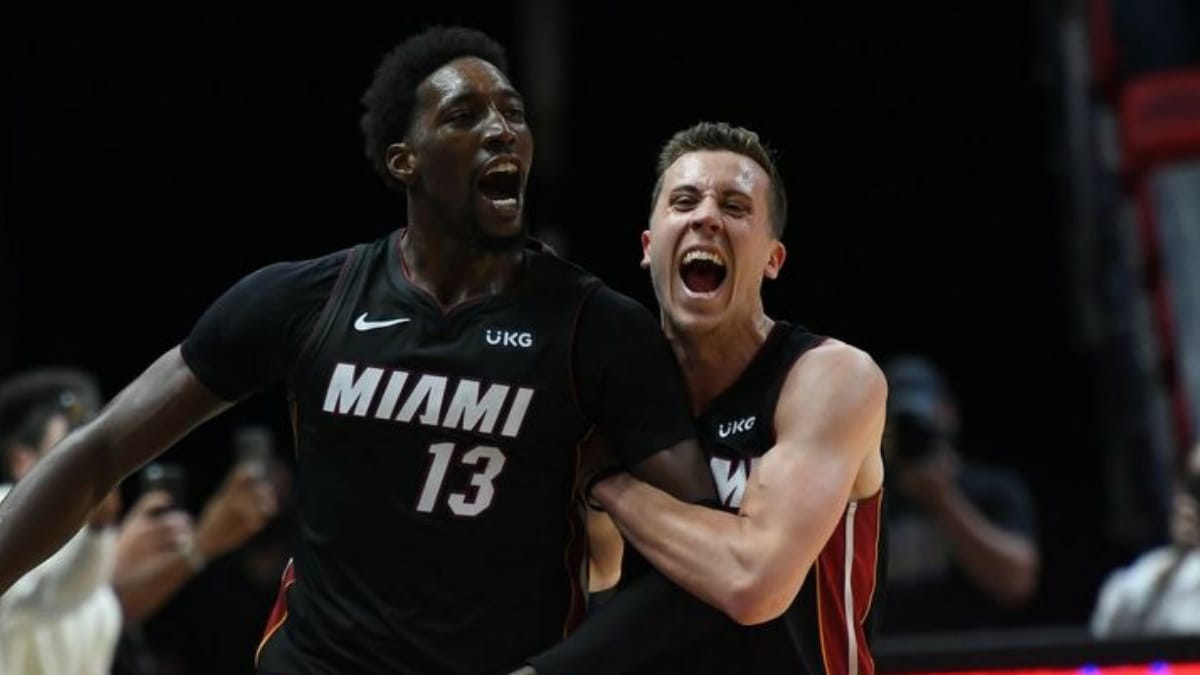 Watch: Bam Adebayo’s full-court heave almost sends Wizards vs Heat to OT