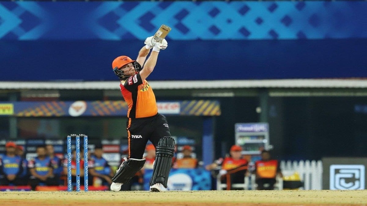 IPL 2021: WATCH – Jonny Bairstow breaks glass of refrigerator with huge six