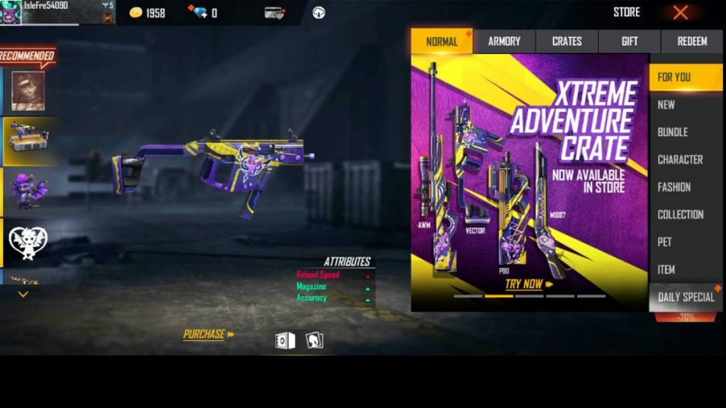 New Xtreme Adventure Crate in Free Fire Store: Free Fire OB27 update 1 Xtreme Adventure Crate in Free Fire