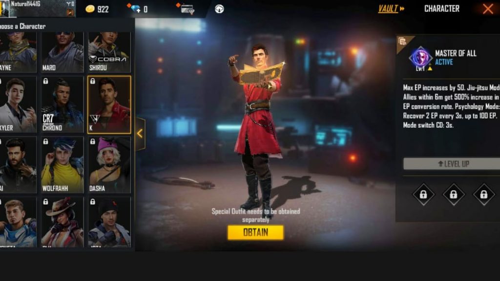 Xayne vs K in Free Fire OB27 update: Abilities of the characters compared 2 Xayne Vs K character Comparison