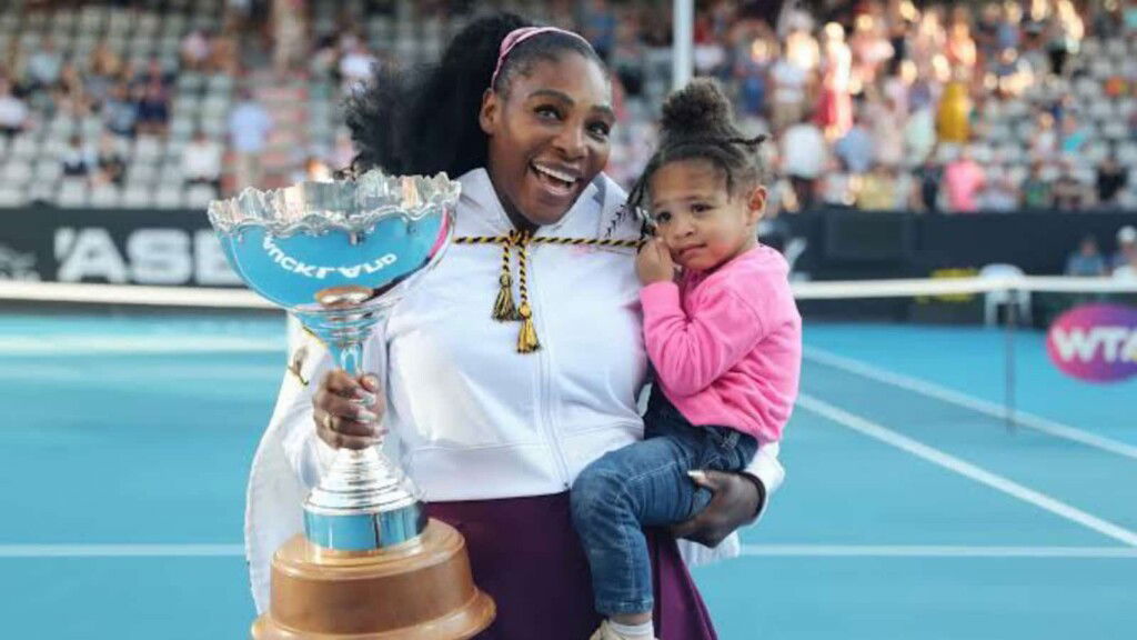 Serena Williams with daughter Olympia Ohanian 