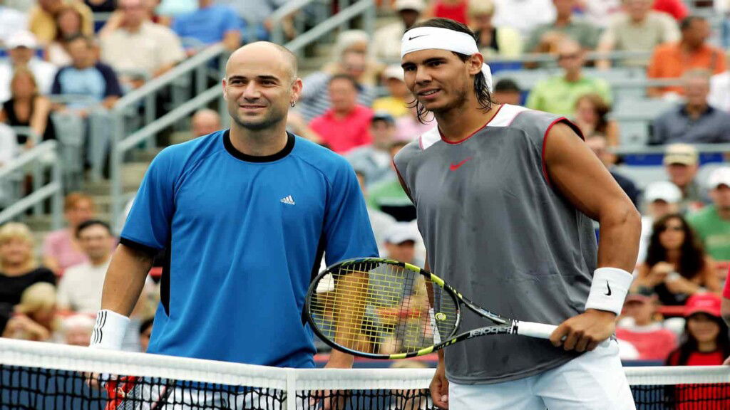 Andre Agassi and Rafael Nadal