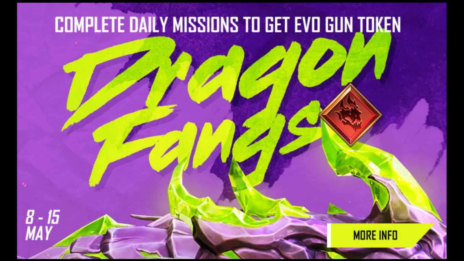 Free Fire Dragon Fangs Tokens: Complete Daily missions to get Evo gun tokens