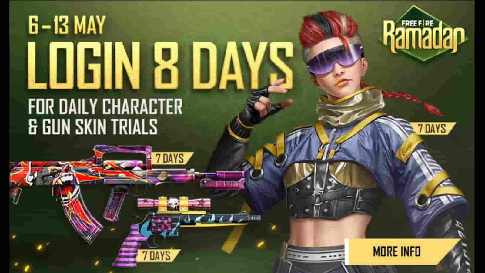 Rev Up for Eid Event in Free Fire Ramadan events: Get Free characters in Free Fire