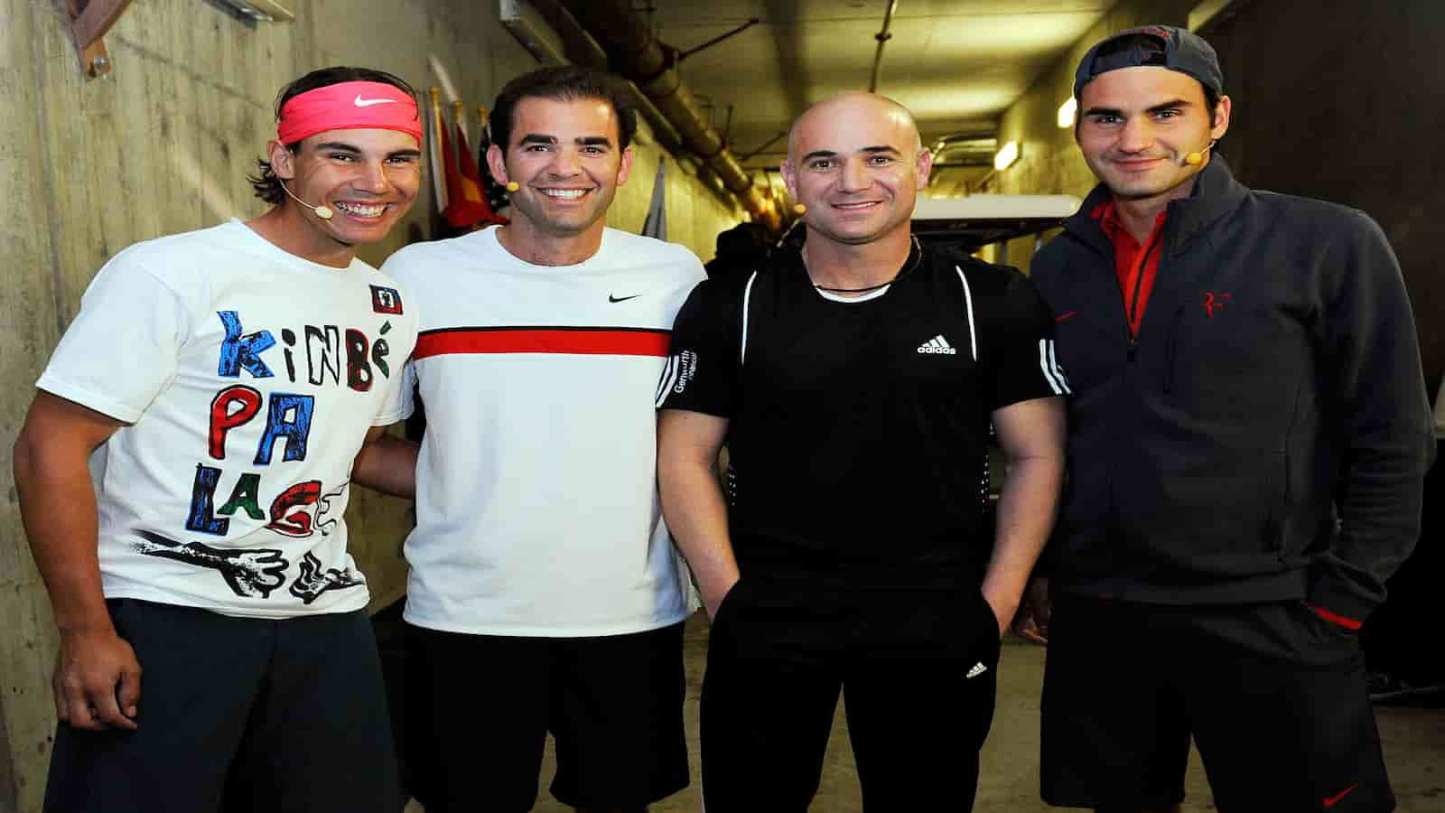 Rafael Nadal Pete Sampras Andre Agassi Roger Federer