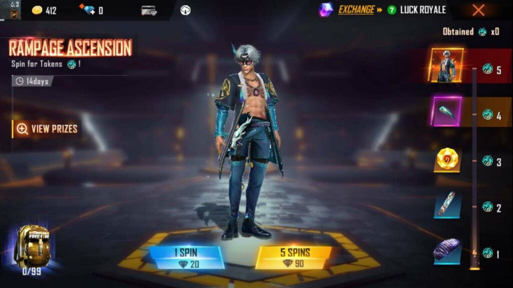 Free Fire Azure Stormbringer Bundle in Rampage Ascension Spin: How to get it? 1 Free Fire Azure Stormbringer Bundle