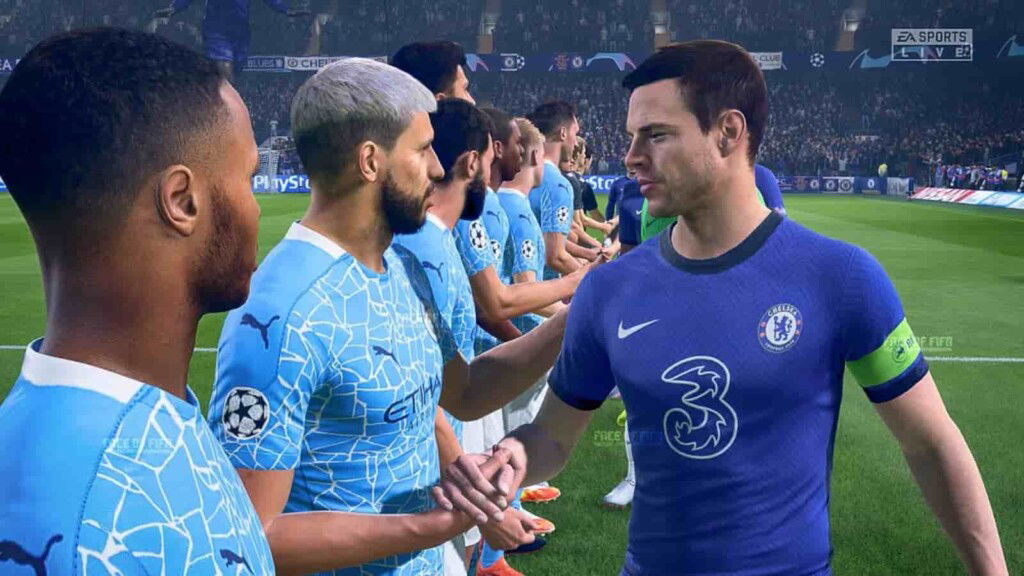 The Champions League final simulated in FIFA 21