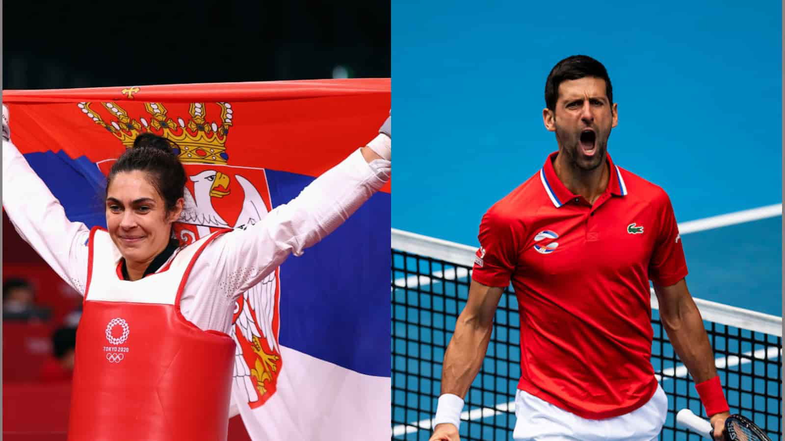 WATCH: Novak Djokovic celebrates Serbia’s first gold of Tokyo Olympics after Milica Mandic wins 67kg taekwondo gold