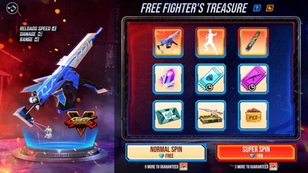 How to get the MP5 Spinning Bird in Free Fire Fighter's Treasure? 2 MP5 Spinning Bird in Free Fire