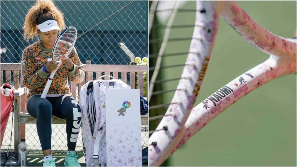 Naomi Osaka collaborates with Japanese artist Takashi Murakami for a new personalised racquet line 1 Naomi Osaka new racquet