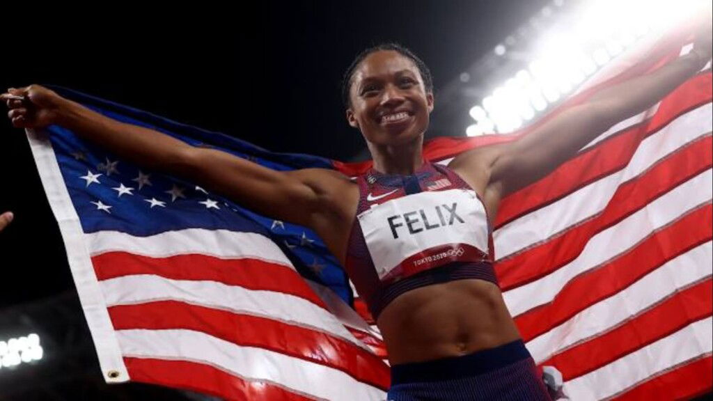 Allyson Felix in women's 400m