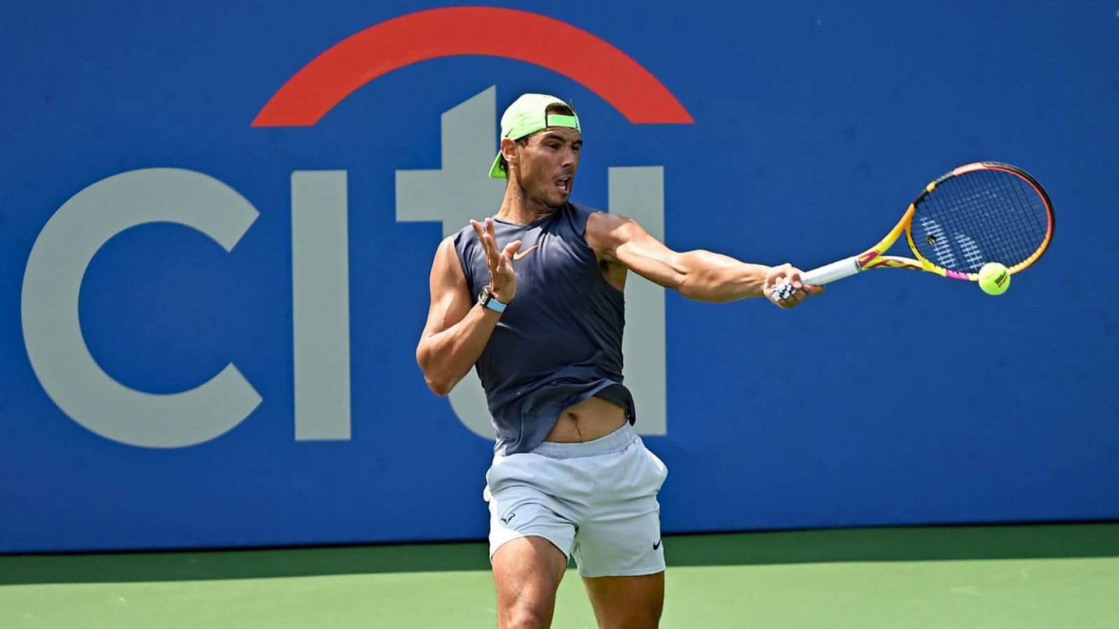 WATCH: Rafael Nadal attracts a huge Washington crowd during practice before Citi Open 2021