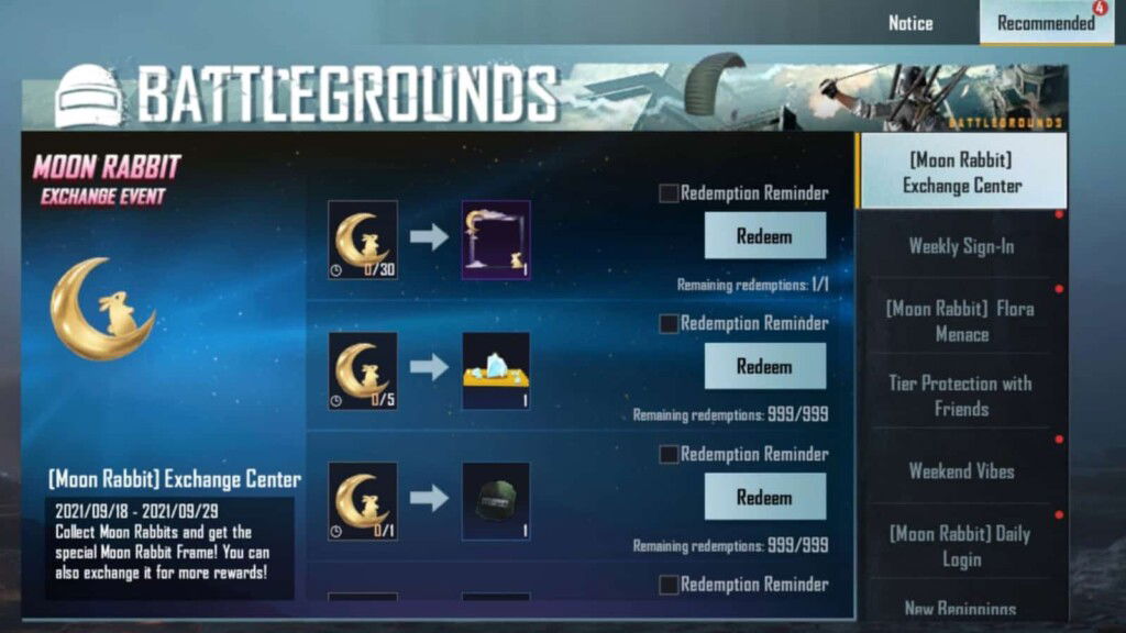 Moon Rabbit Exchange Event BGMI: All you need to know!