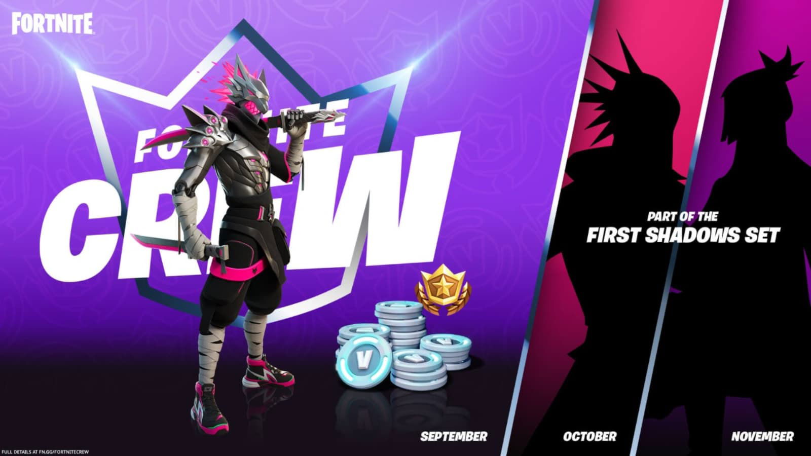 Fortnite First Shadows: Upcoming Months Crew Pack in Season 8 1 Fortnite First Shadows: Upcoming Months Crew Pack in Season 8