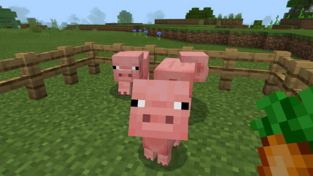 what do Pigs eat in Minecraft