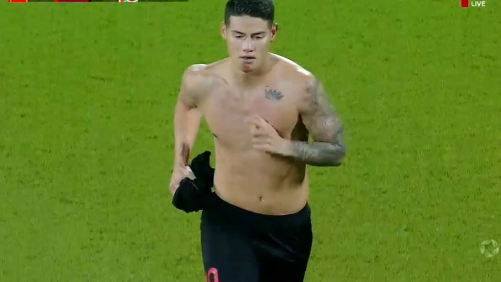 WATCH: James Rodriguez shown red card for charging at referee for successive yellow cards