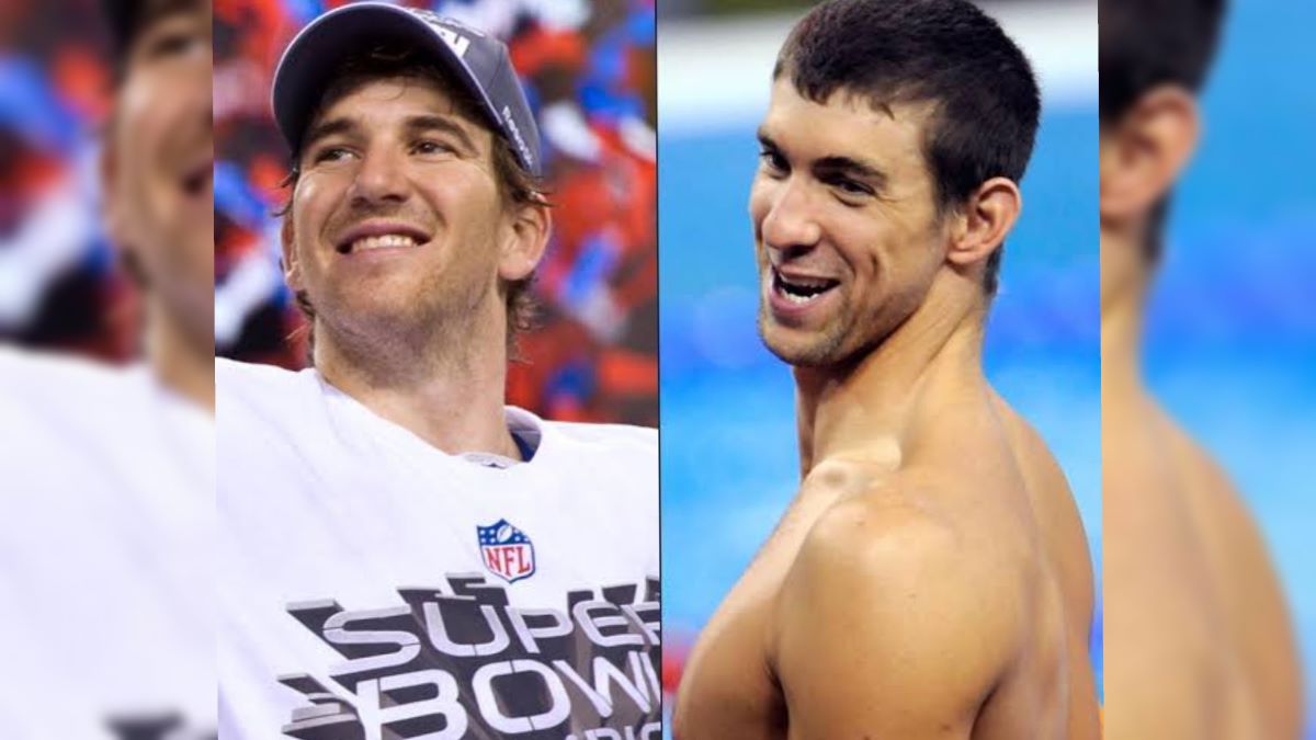 Eli Manning jokes about being compared to Olympic swimmer Micheal Phelps