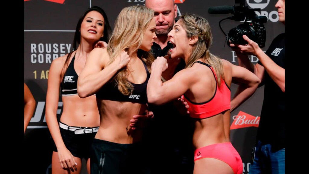 Bethe Correia and Ronda Rousey