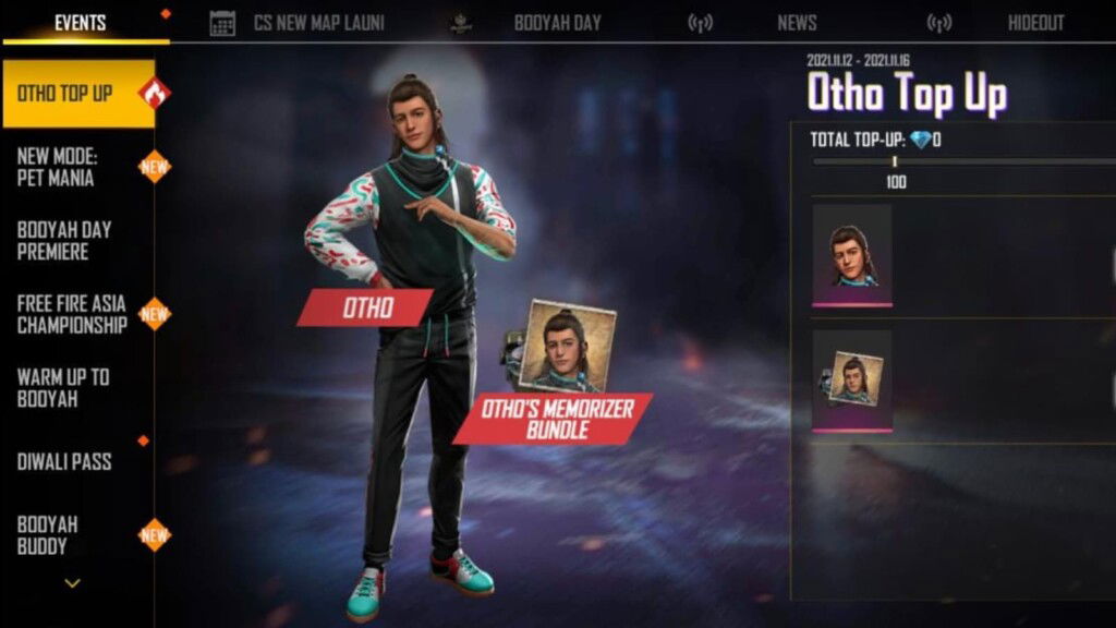 Free Fire Otho Top up: How to get the Otho Memorizer Bundle? 1 Free Fire Otho Top up