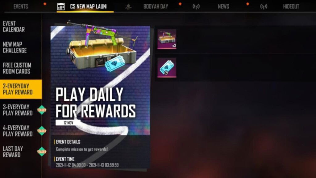 MP 40 New Year Weapon Loot Crate in Free Fire