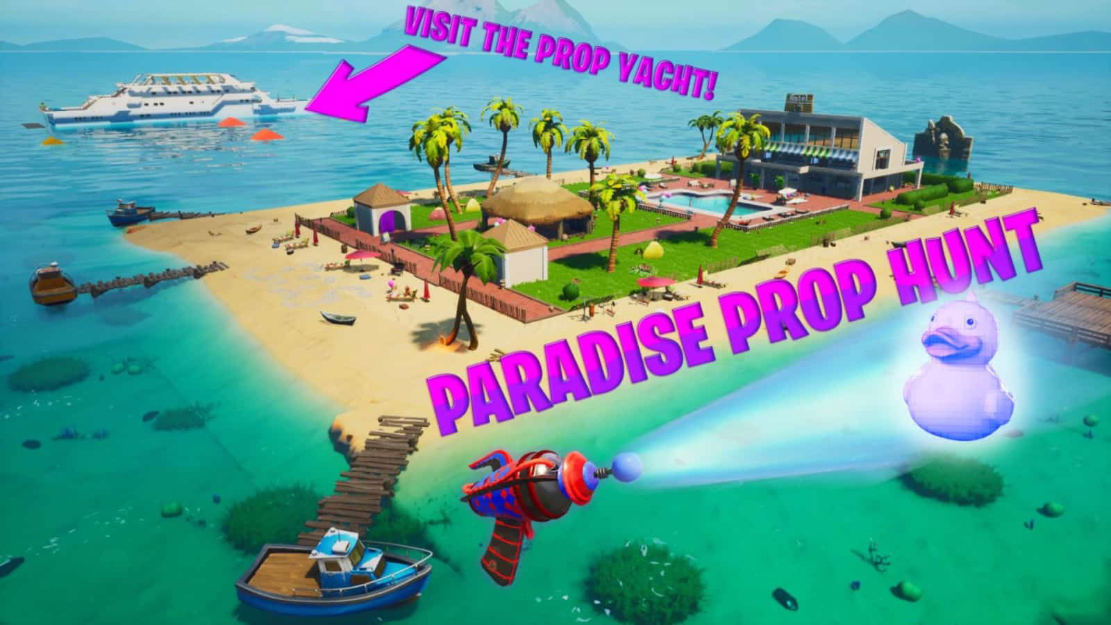 Fortnite Paradise Prop Hunt Code in Creative for a binge in nature