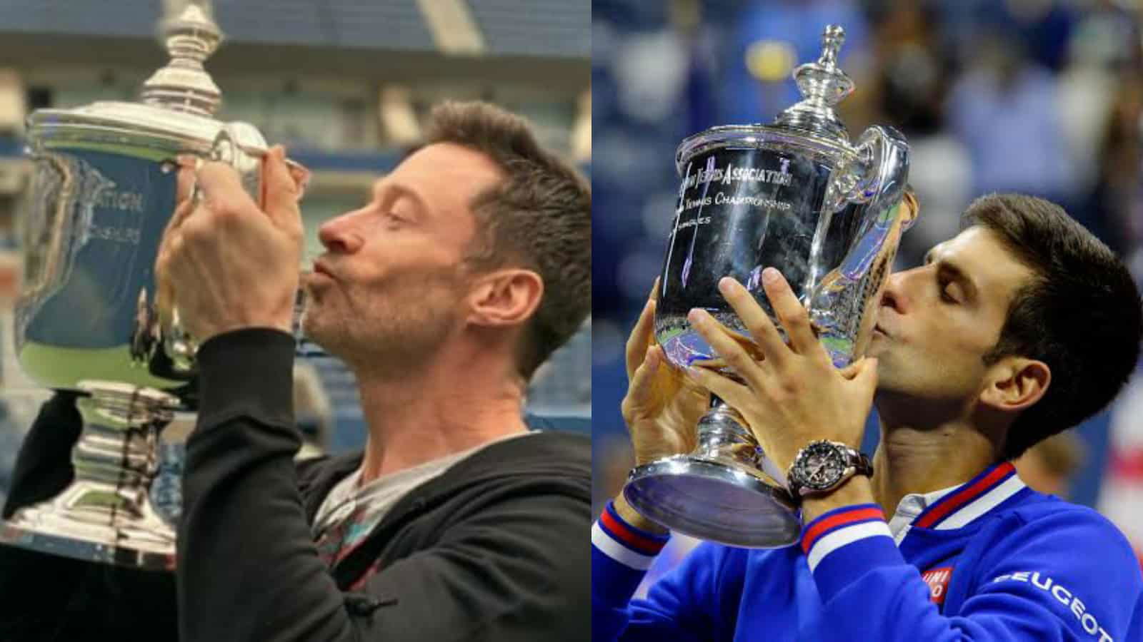 WATCH: “Wolverine” Hugh Jackman visits Flushing Meadows, imitates Novak Djokovic