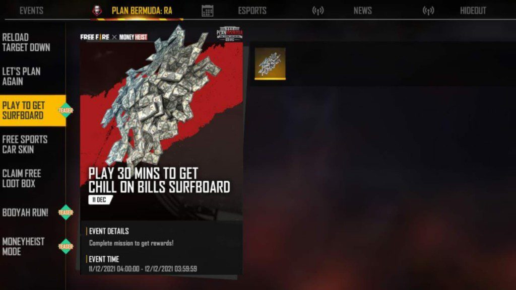 How to get the Chill on Bills Surfboard in Free Fire? 1 Chill on Bills Surfboard in Free Fire