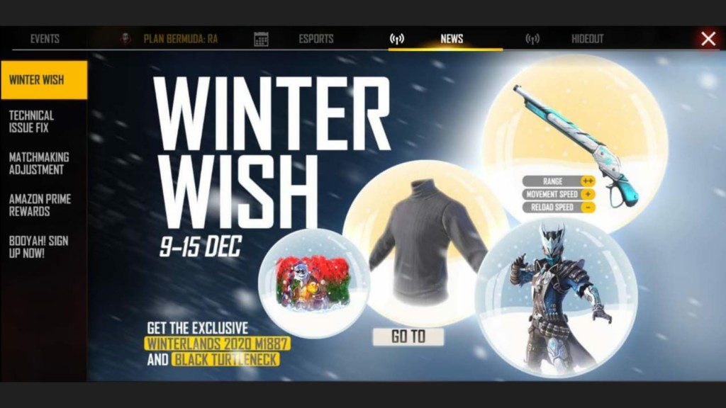 Free Fire Winter Wish Event: How to redeem the Glacier Devil Hunter Bundle? 1 Free Fire Winter Wish