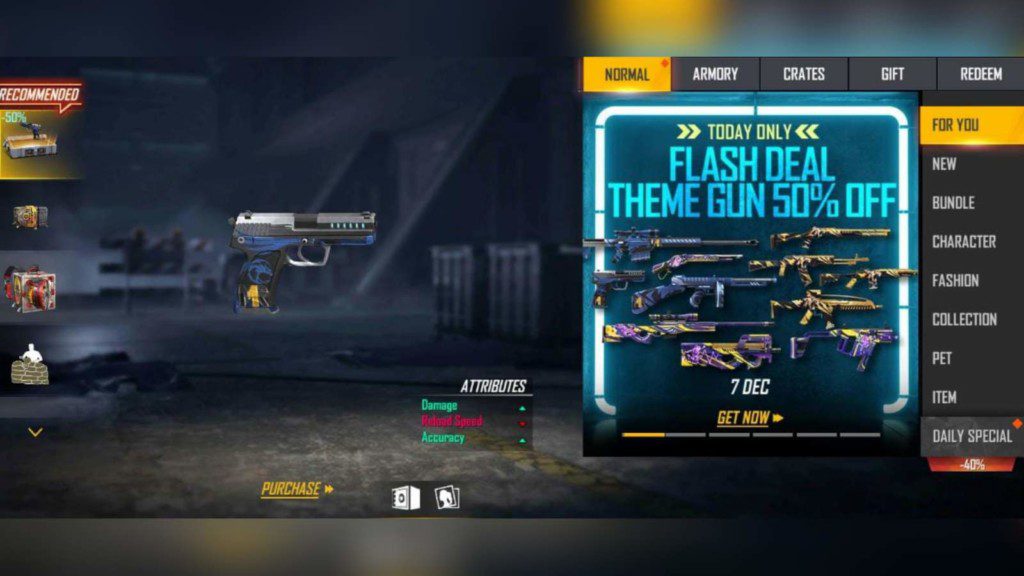 Free Fire Theme Gun Flash Sale 50% off only for today! 2 Free Fire Theme Gun