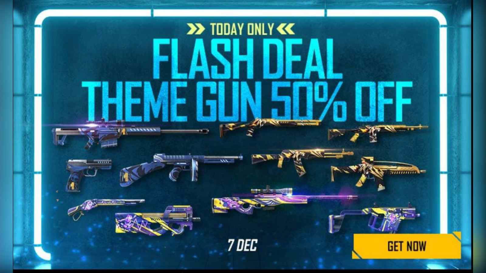 Free Fire Theme Gun Flash Sale 50% off only for today!