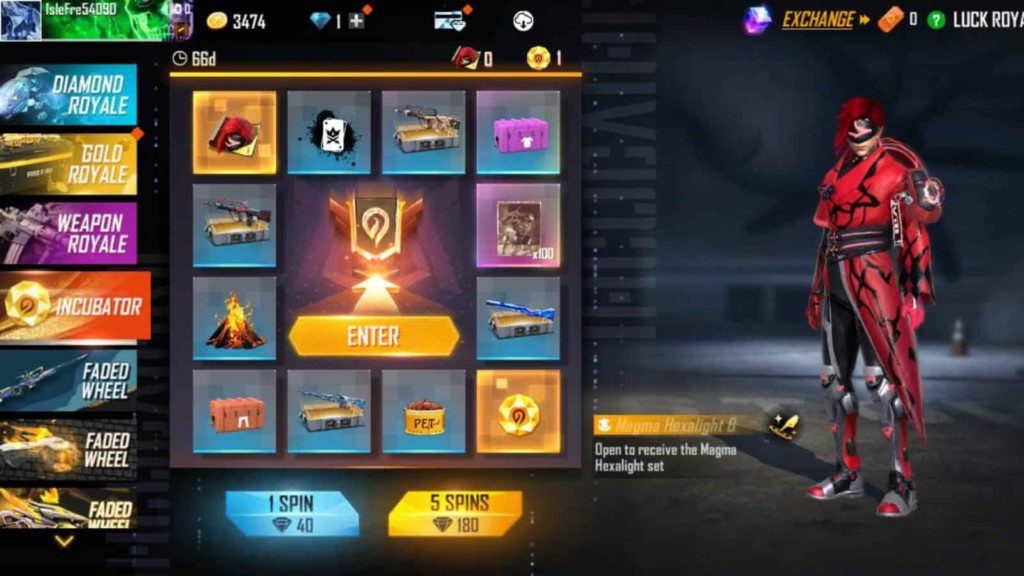 How to get the Magma Hexlight Bundle in Free Fire Geometric Shock Incubator? 2 Magma Hexlight Bundle in Free Fire