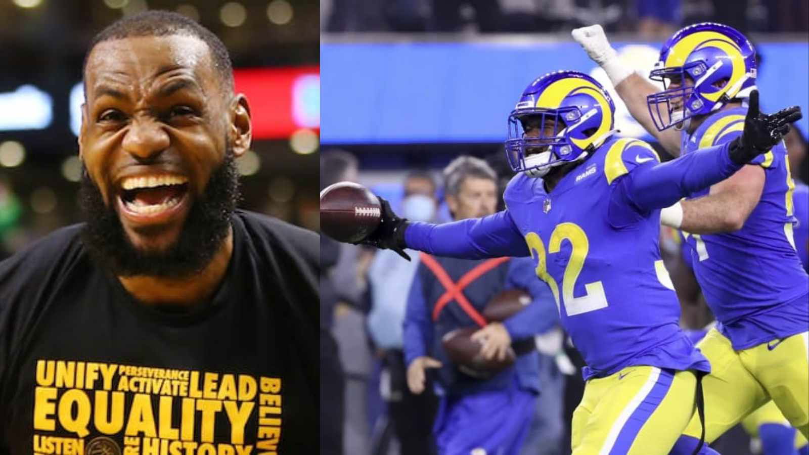 “Damn choose a team” Twitter rages at LeBron James for Congratulating the Rams for Reaching NFL Super Bowl