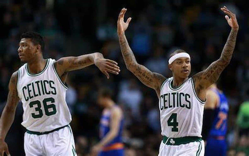 Marcus Smart and Isaiah Thomas