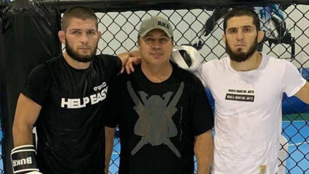 Islam Makhachev, Javier Mendez, and Khabib Nurmagadov