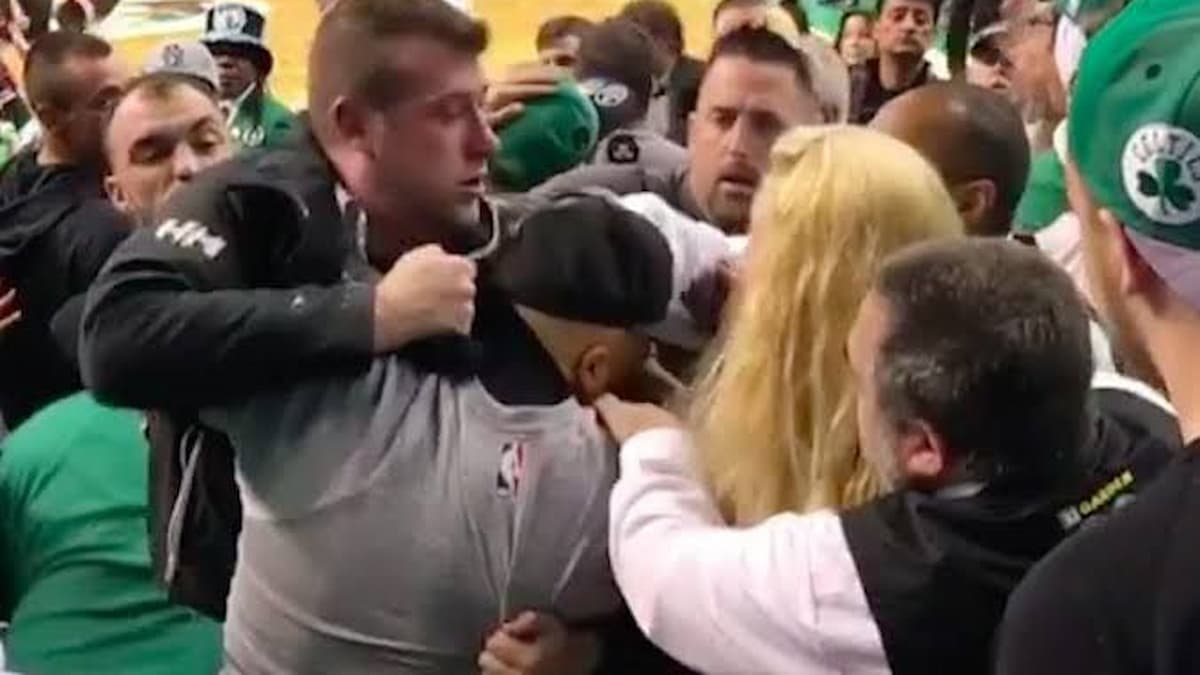 “Jon Jones, Is that you?” Celtics Fan losses cool after exchanging vicious punches at TD Garden during Knicks encounter