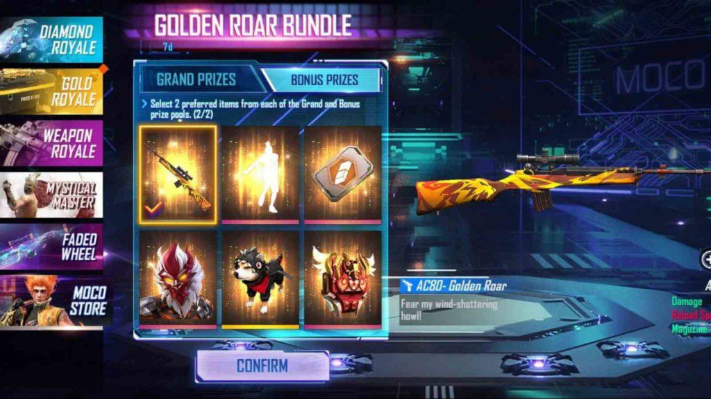 How To Get Golden Roar Bundle In Free Fire Moco Store? 1 Get Golden Roar Bundle In Free Fire